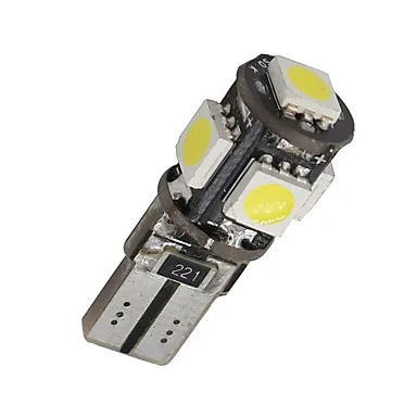 Новое поступление 10 X Canbus без ошибок Белый T10 5-SMD 5050 Внутренние светодиодные