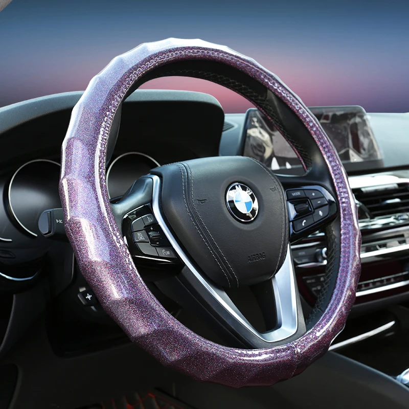 

Car Carbon Fiber Leather Steering Wheel Covers Interior Accessories 38cm for BMW F01 F06 F30 F10 F15 F16 F20 F21 F25 Car Styling