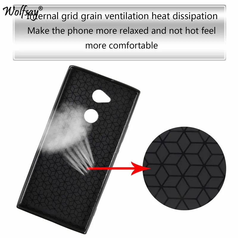 For Phone Case Sony Xperia XA2 Ultra Carbon Fiber Soft TPU Cover FOR H4233 H4213 Matte Cases Fundas |
