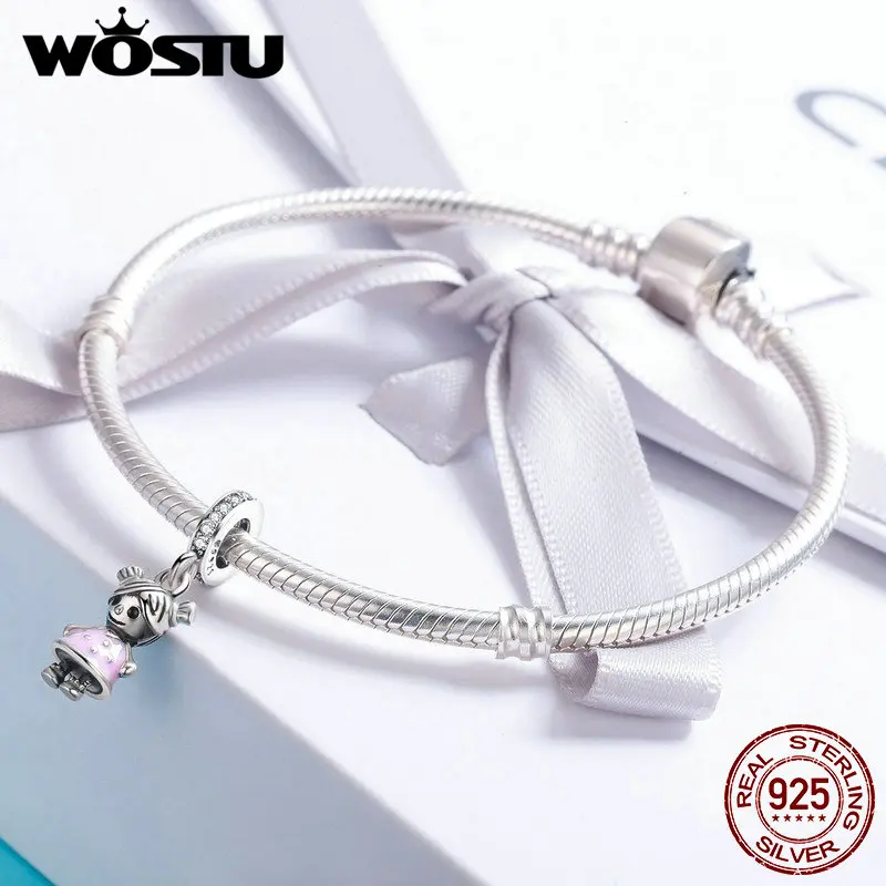 WOSTU/горячая распродажа Стерлинговое Серебро 925 пробы Очаровательная подвеска для