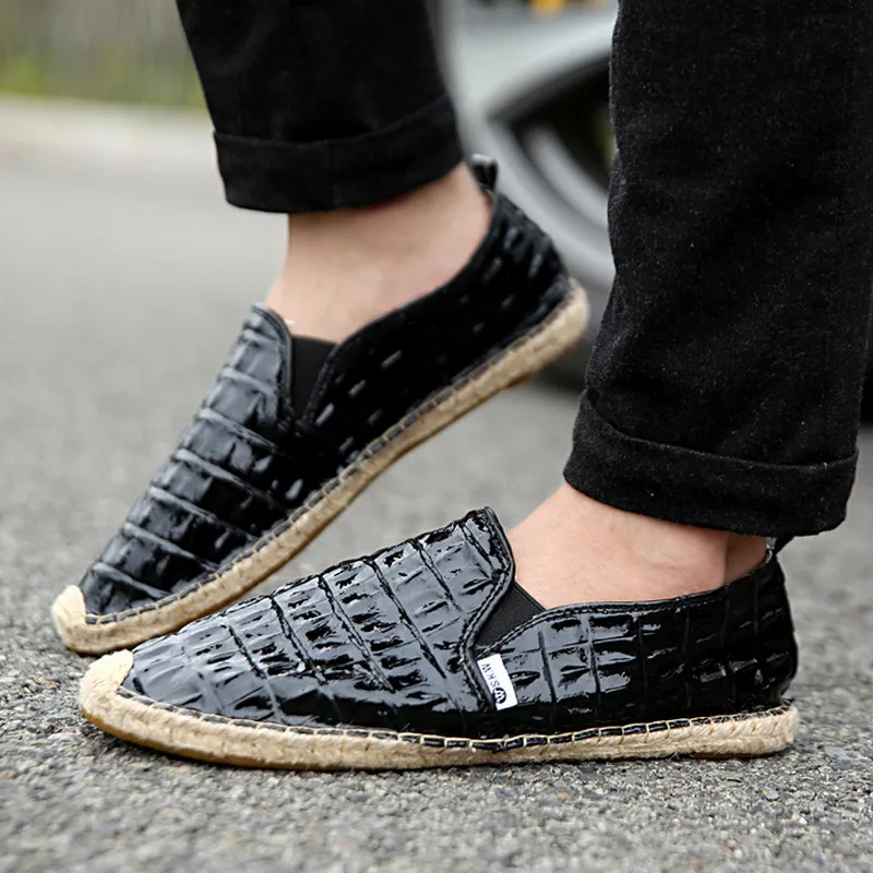 

Crocodile Leather Shoes Men Loafers Breathable Men Shoes Casual Slip On Brand New