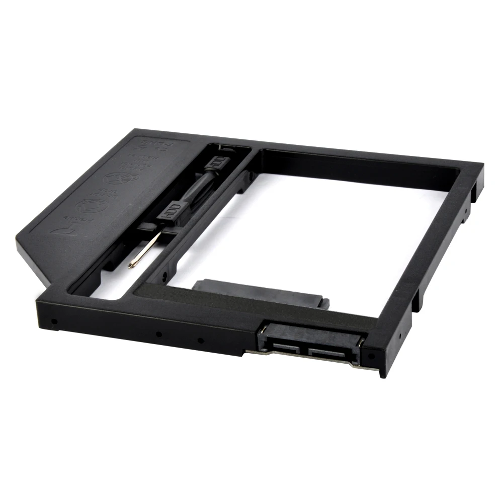 Бренд Sunvalley 9 мм пластиковый 2-ой HDD Caddy SATA 3,0 чехол для SSD, HDD для ноутбука 9/9. 5 мм DVD/CD-ROM Optibay с панелью