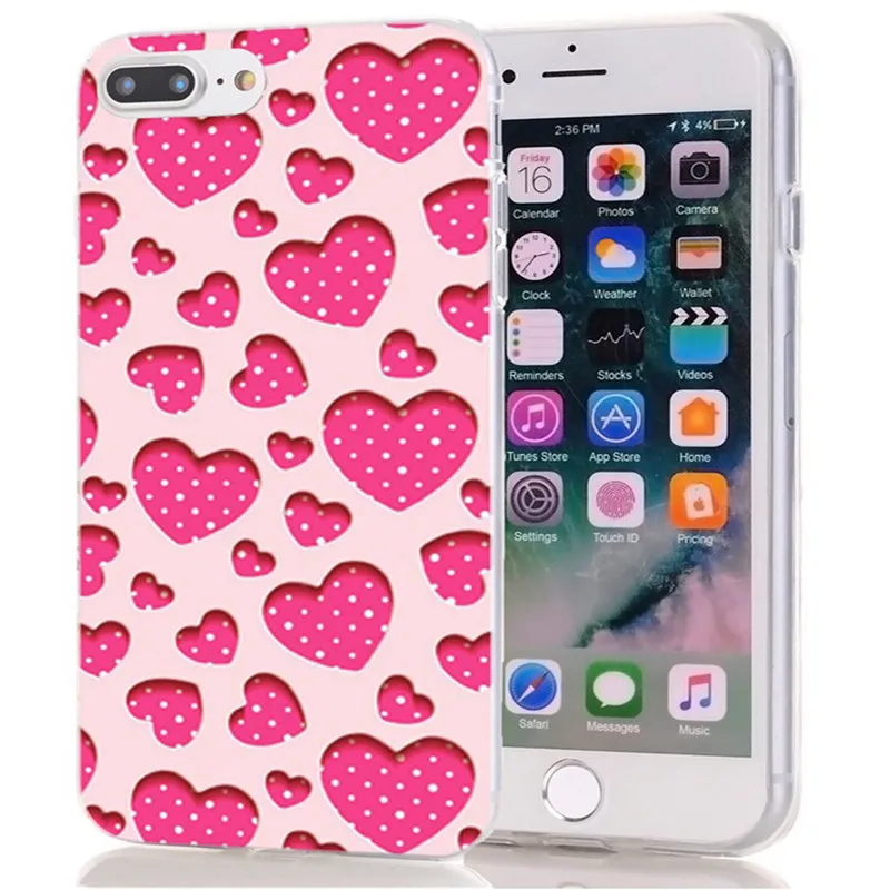 ТПУ Роскошный для iPhone 7 8 Plus 6 6s X XS XR максимальный чехол Дизайн Любовь массив звезд
