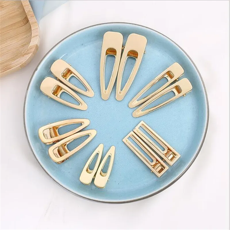 1 PC Gold Metal Hairpins Women Hair Alligator Clips Barrette Bobby Pins Girls Scrub Snap Hairgrip Accessories Headdress |