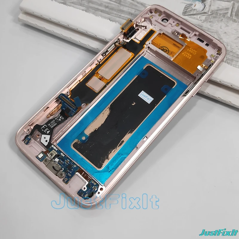 G935F для samsung Galaxy S7Edge G935S L K ЖК-дисплей сенсорный экран дигитайзер 5,5 ''Супер AMOLED с рамкой