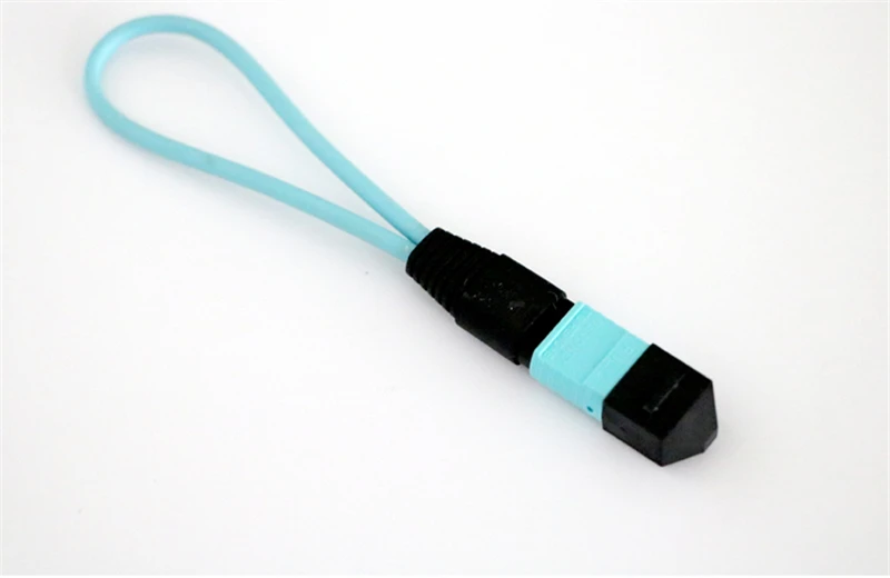 2pcs 8/12/24 core MTP/MPO fiber loopback cable female male OM3 Aqua Optical fibre Circuitors MPO free Shipping ELINK