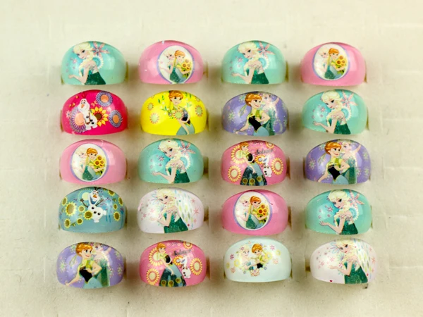 Детское кольцо с героями мультфильмов 1 шт. пластиковые полимерные украшения для