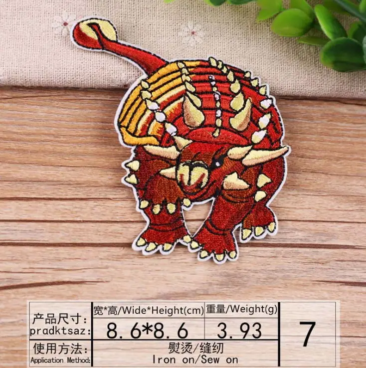 Новое поступление дикие животные Дино 10 шт. Вышитые нашивки для джинсов пальто