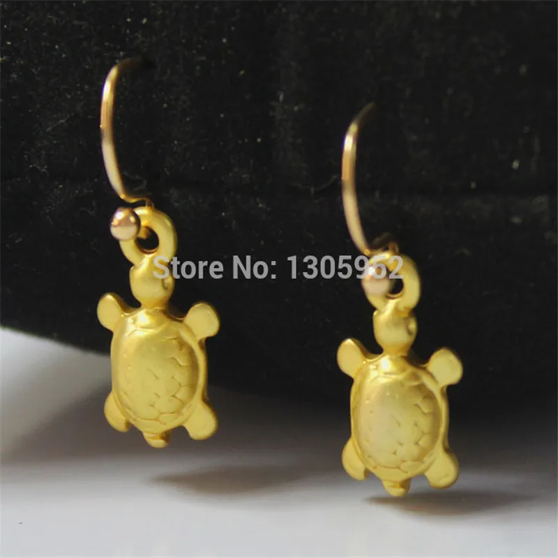 Серьги с подвеской в виде черепахи серьги золотого цвета модные украшения