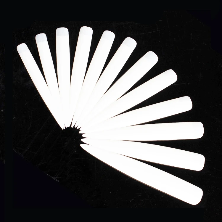 

Makartt 50packs/lot 12pcs/pack extra long Stilletto Super Cusp French Long Salon Nail Tips White Color Nail Art A0067X