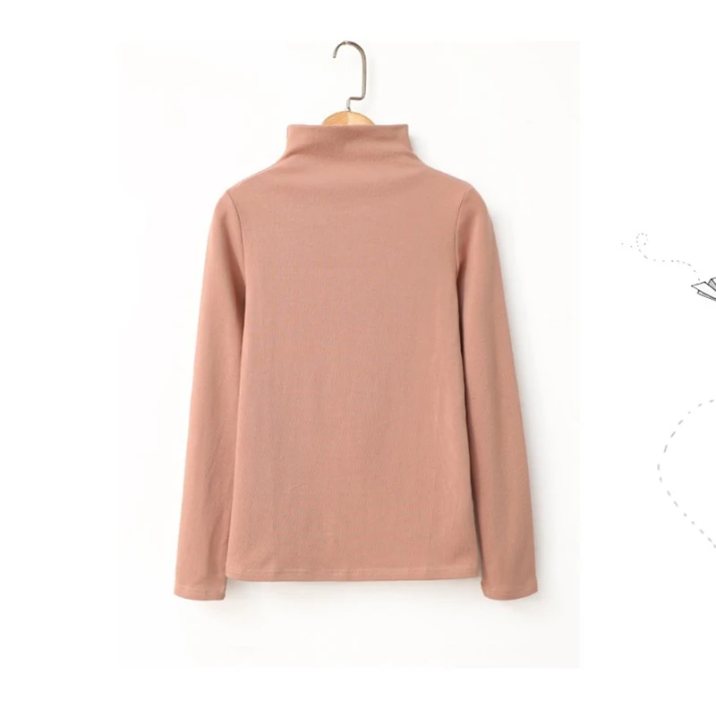 GGRIGHT Basic Turtleneck T shirts Women 2019 Spring Long Sleeve Casual Solid Cotton Tshirt Female Plus Size Tops chemise femme | Женская