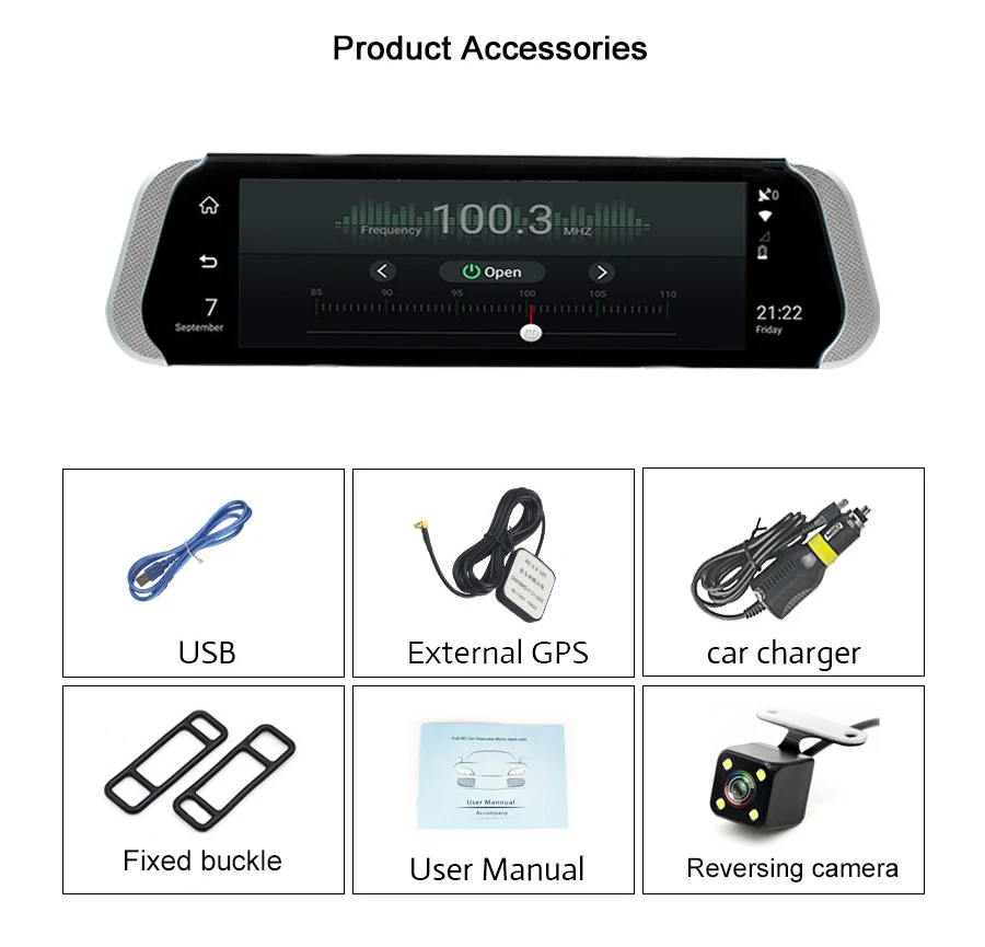 TOPSOURCE Автомобильный видеорегистратор 1" 3G/4G двойной объектив Android зеркало заднего вида dvr 1080P видео рекордер Dash cam ADAS gps wifi смарт-камера для автомобиля