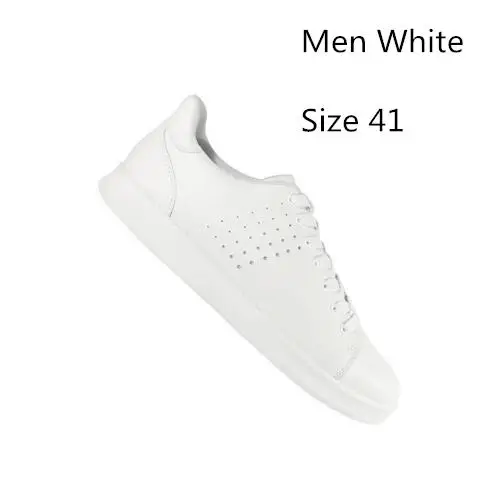 Men White Size 41 Xiaomi Mijia FreeTie мужская обувь на плоской подошве модные удобные нескользящие кроссовки из натуральной кожи для отдыха поддержка смарт-чип - Цвет: Men White Size 41