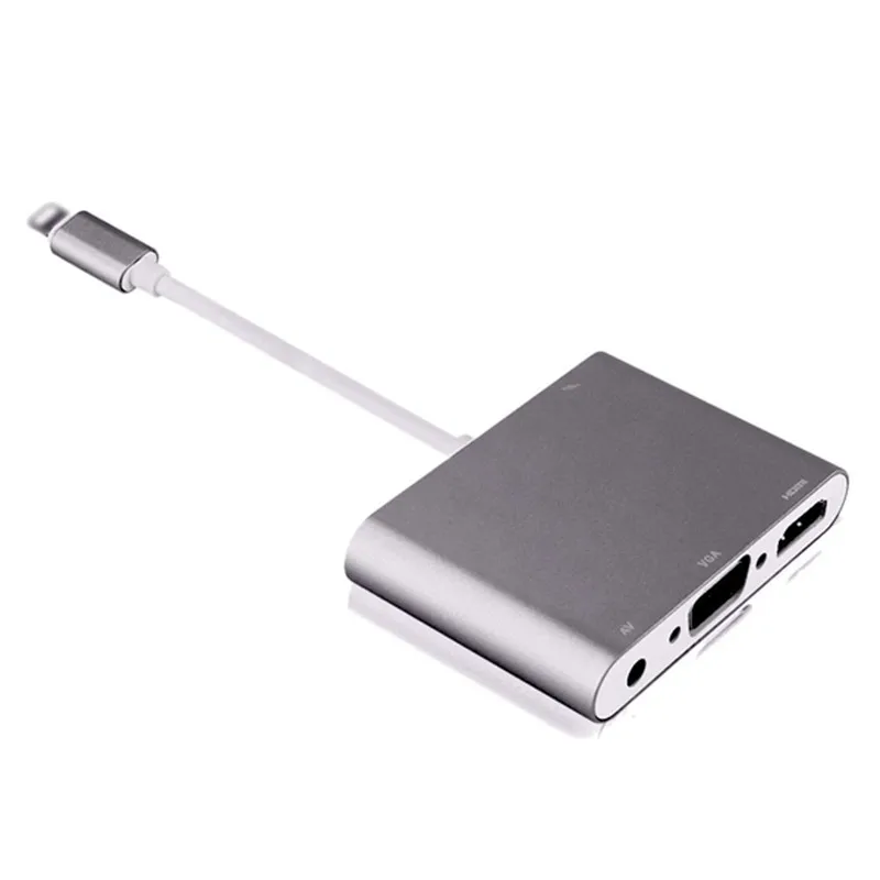 Высококачественный кабель HDTV OTG для Lightning/HDMI/VGA/AV аудио/Vidio адаптер IPhone X/8/7/6Plus IPad