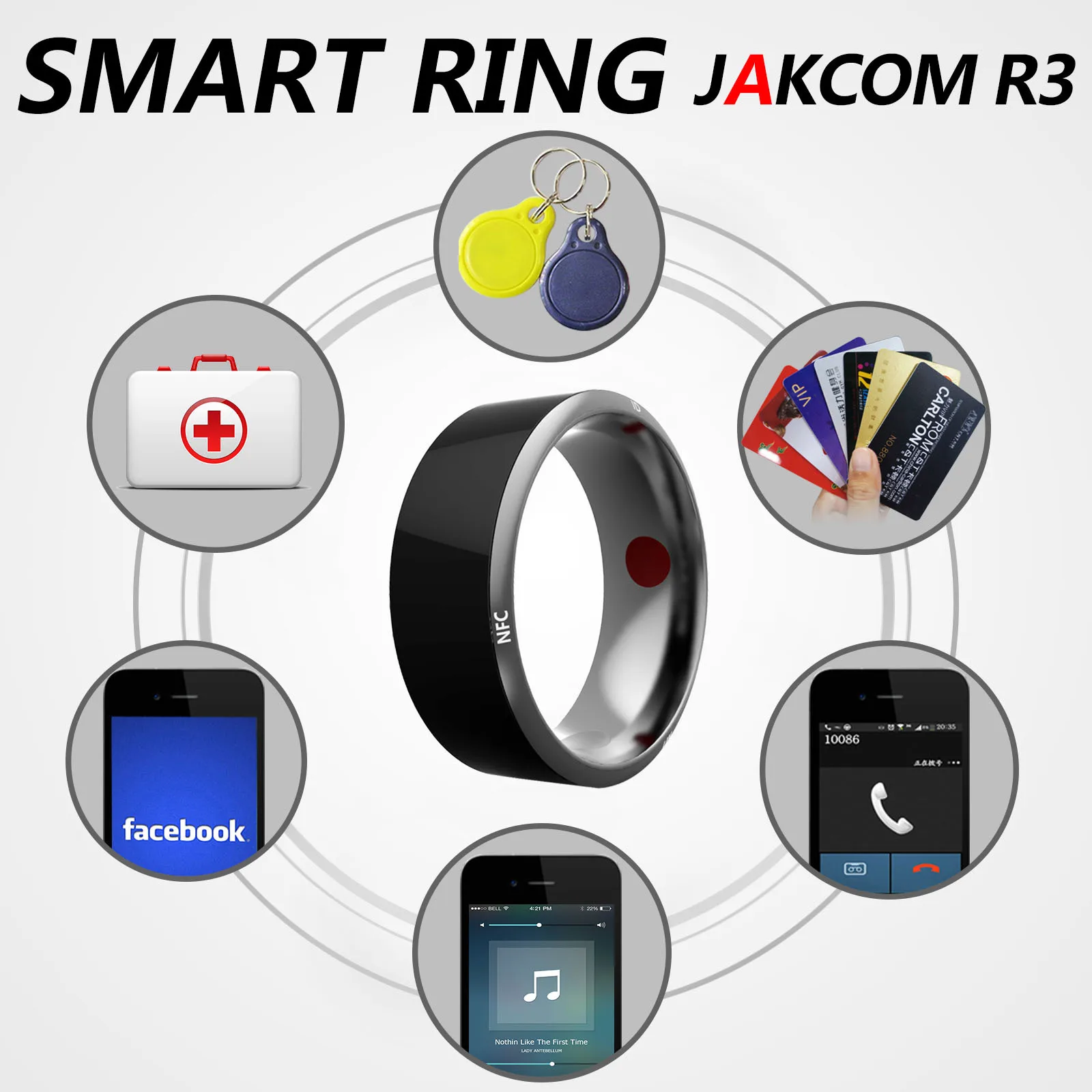 Смарт кольцо Jakcom R3 электронное металлическое мини с ЧПУ волшебный RFID NFC