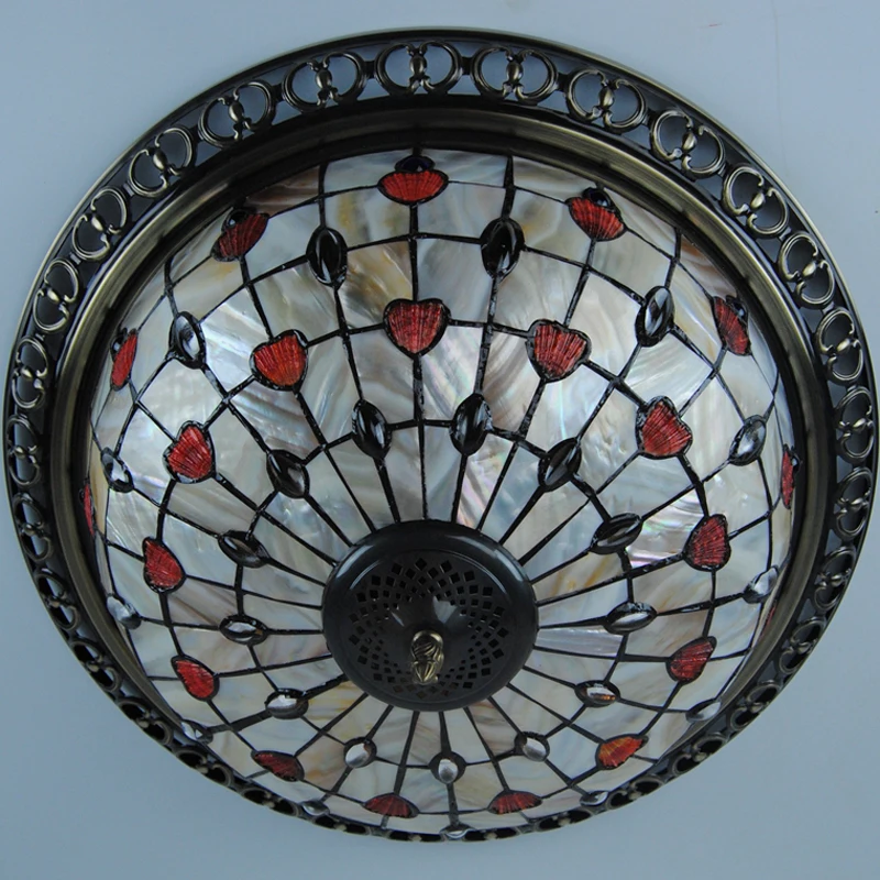 16 &quotTiffany витражный потолочный светильник Средиземноморский дизайнерский E26/E27