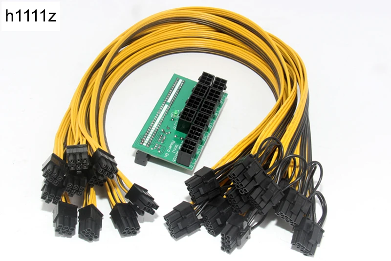 H1111Z 10 * 6Pin порт плата адаптера питания с 50 см 18AWG штекер до 6 + 2Pin Штекер кабель набор