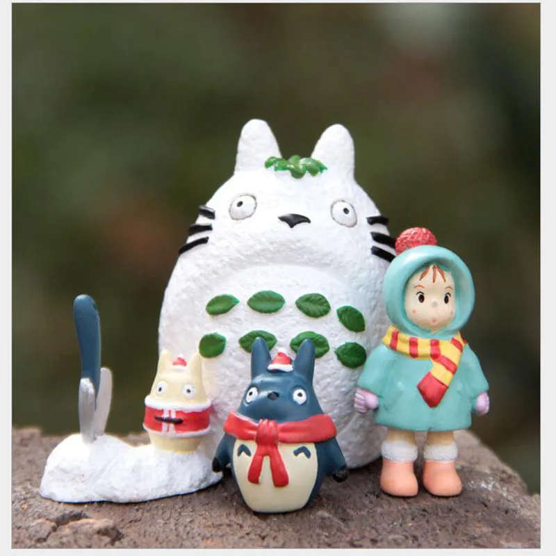 My neighter Totoro Классическая зимняя сцена Mianao Xiaomei Snow Dragon Cat Jicha DIY микро Ландшафтный