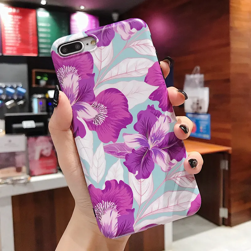Ретро лепестки цветов Чехол для iPhone 6 S Plus Leaf чехол 7 8 телефона XR XS MAX X Мягкая задняя
