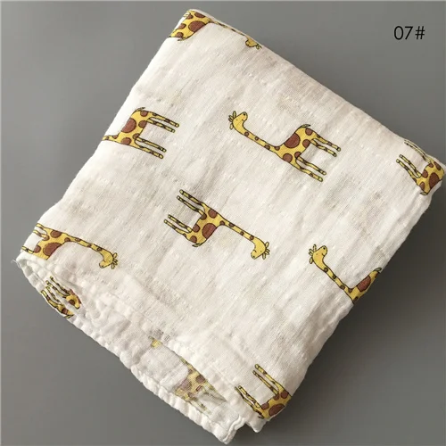 Giraffe Nosii 120x120 см мягкий, для новорожденных покрывало для сна пеленание панда письмо кактус лиса Луна молоко Жираф Ванна теплое одеяло крышка - Цвет: Giraffe