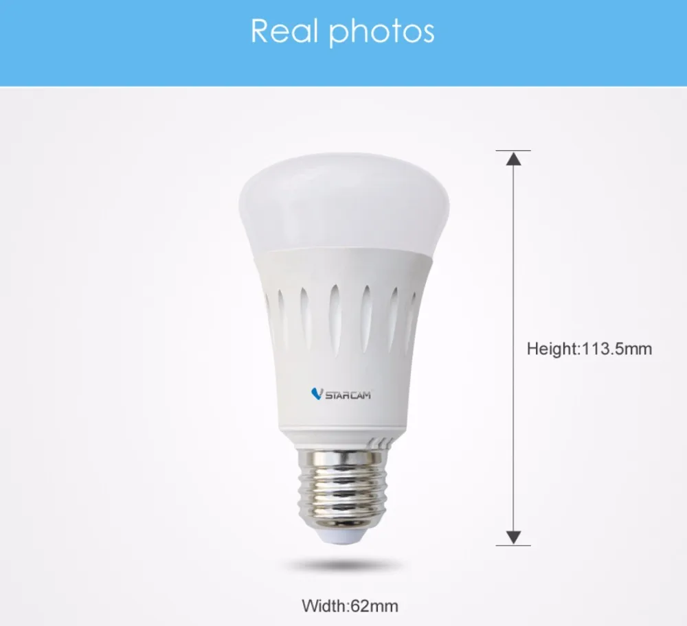 Vstarcam WF820 Eye4 интеллектуальная WiFi лампа Изменить Светодиодный Свет buld RGBW цвета через смартфон приложение Eye4 Управление E27 лампа