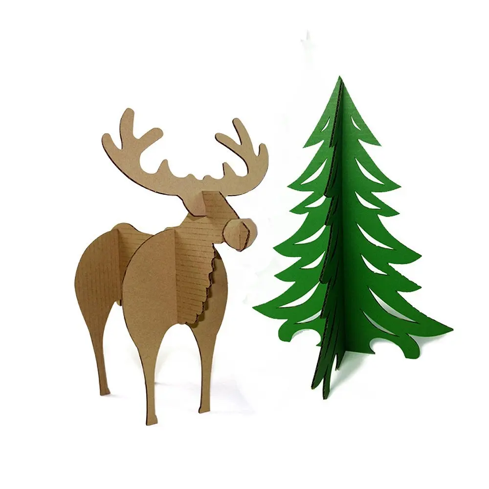 3D головоломки Рождественская елка оленей украшения модель игрушки для детей DIY