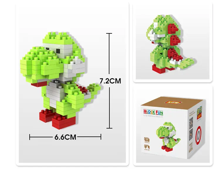 Лидер продаж пластиковые игрушки для сборки LOZ микро блоки аниме Super Mario