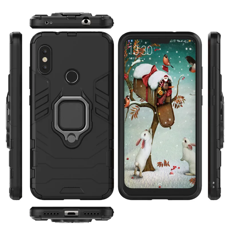 Противоударный защитный чехол для Xiaomi Redmi 6 pro автомобильный держатель магнитный