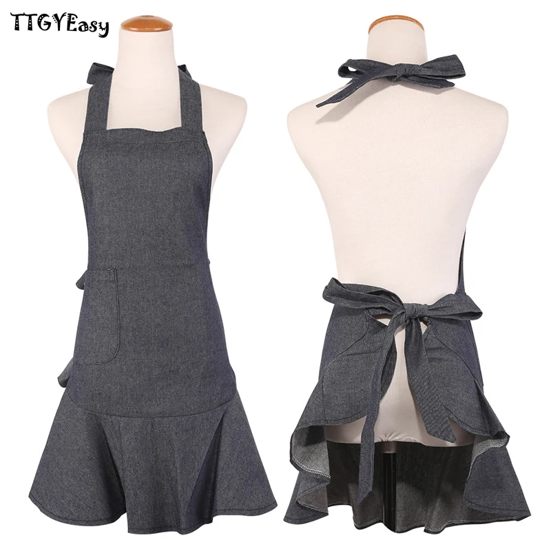 2018 фартуки нагрудник женские сексуальный кухонный ресторанный фартук для