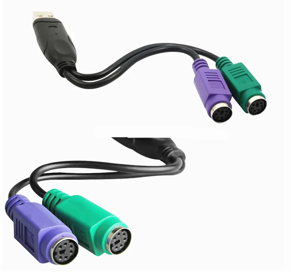 USB папа 6 Pin PS2 для PS/2 Женский Удлинительный кабель Y сплиттер адаптер Разъем
