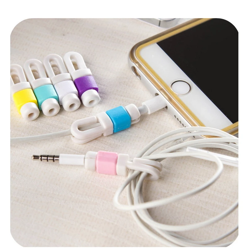 Протектор кабеля наушников для iphone органайзер проводов защитный чехол шнура