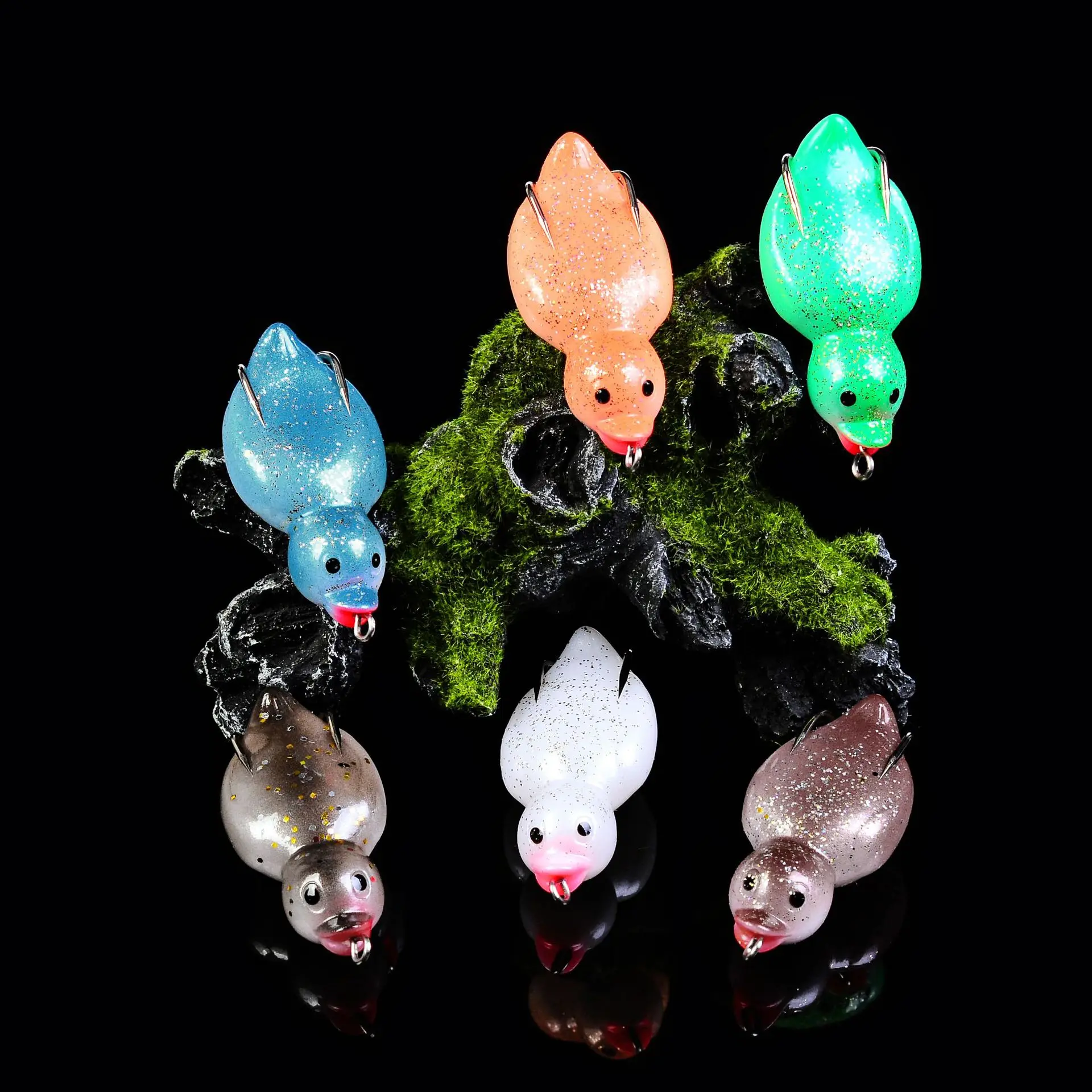 Proberos Fishing Lures FR026 6.5cm Fake Ducklings Bait Soft 10.5g Frog Lure Black Fish Killer Tackle Pesca | Спорт и развлечения