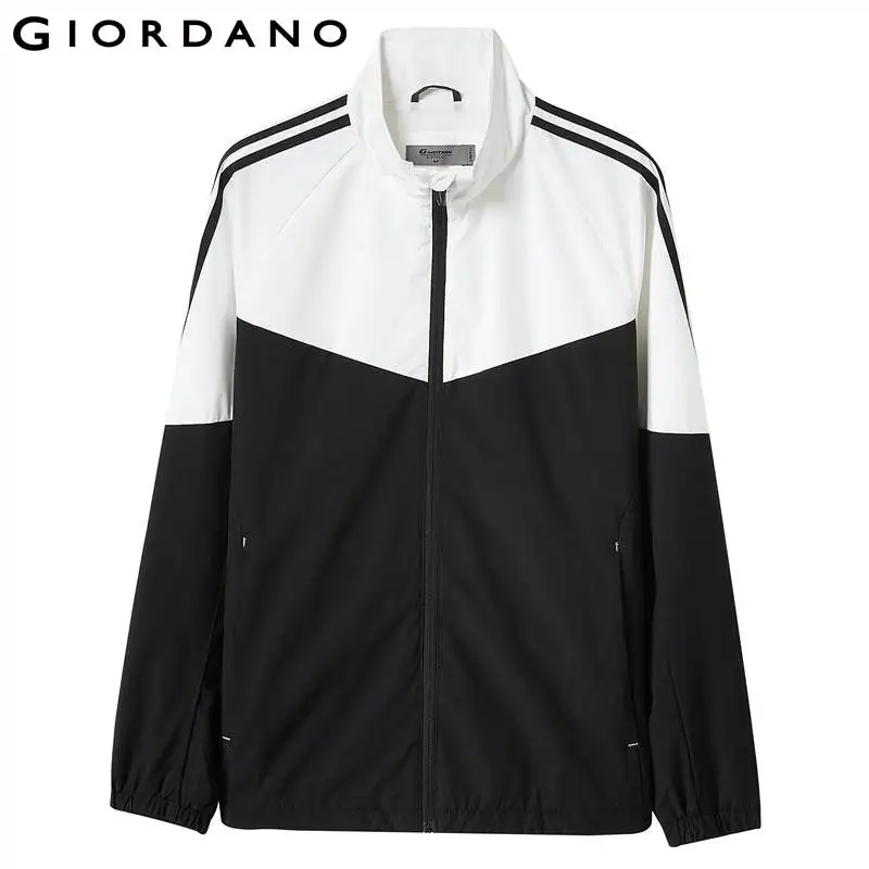 Giordano мужская спортивная ветровка с высоким воротом,имеет широкий размерный ряд