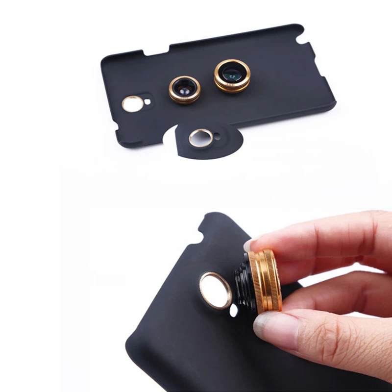 Объектив рыбий глаз 3 в 1 широкоугольный + микро объектив|lens photo|micro lens3 in |