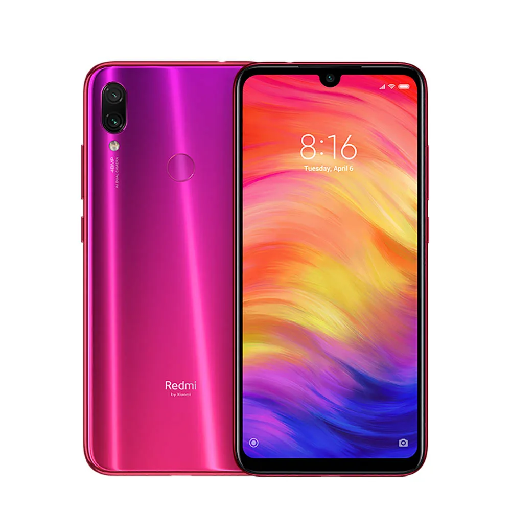 Красный Смартфон Xiaomi Redmi Note 7 с глобальной версией, 4 ГБ, 64 ГБ, Восьмиядерный процессор Snapdragon 660, 4000 мАч, 6,3 дюйма, 48 МП, двойная камера, мобильный телефон - Цвет: Красный