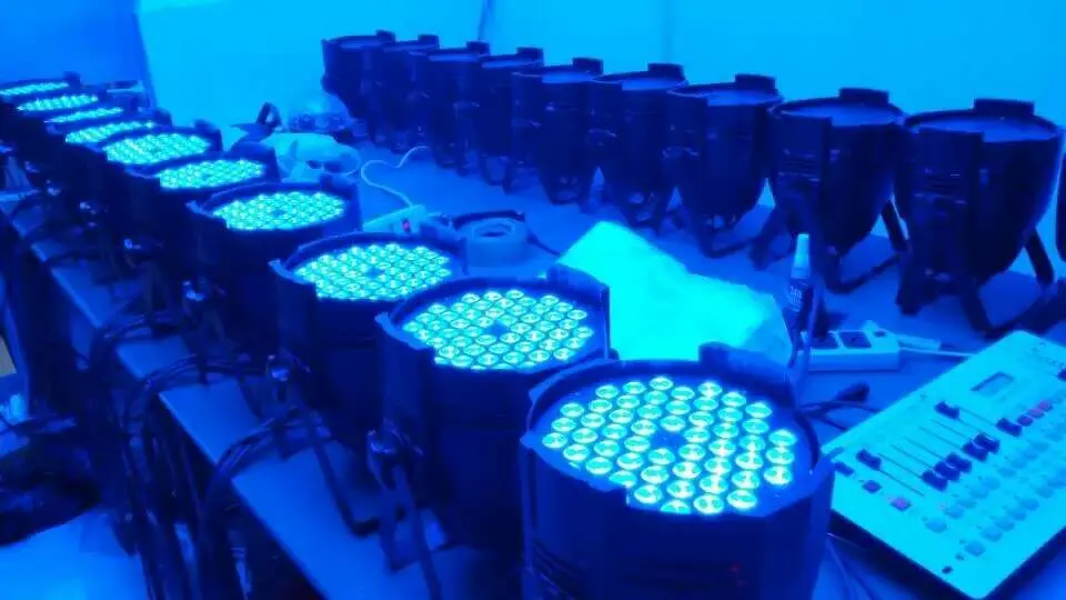 8 шт./RGB 3 в 1 54X3W светодиодный светильник Par + цветный чехол PAR air box DMX512 управление
