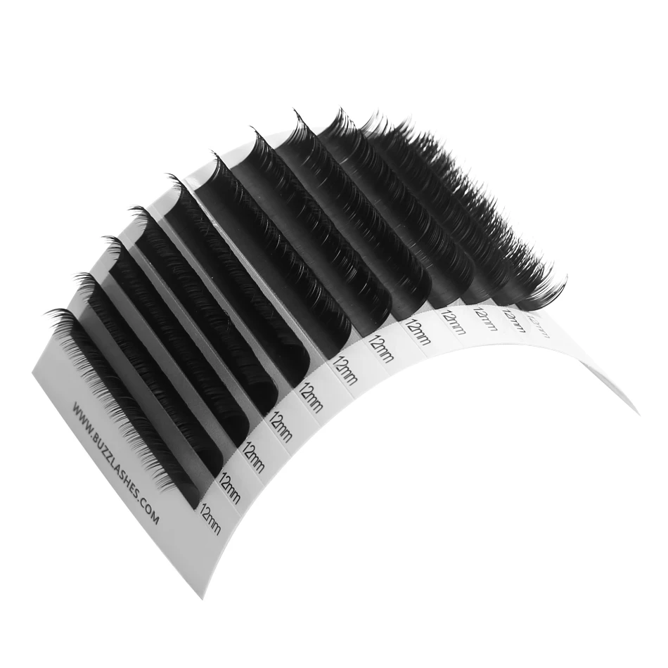Buzz Lashes кашемировые плоские ресницы эллипса накладные матовые раздельные