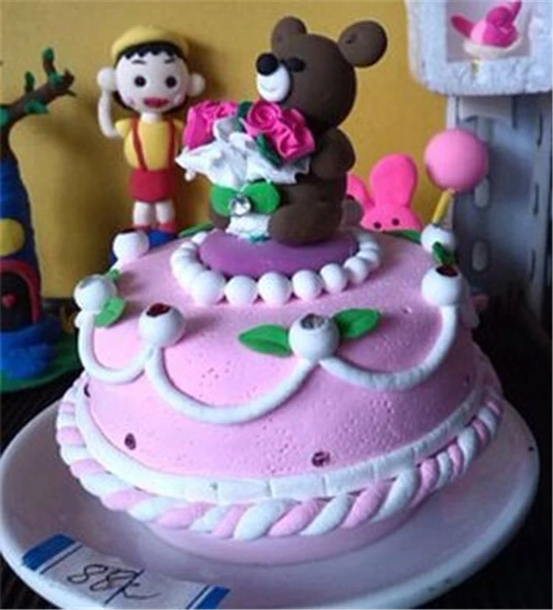 Музыкальная шкатулка вращающаяся 5 шт./глина резиновая жемчужная ручная работа