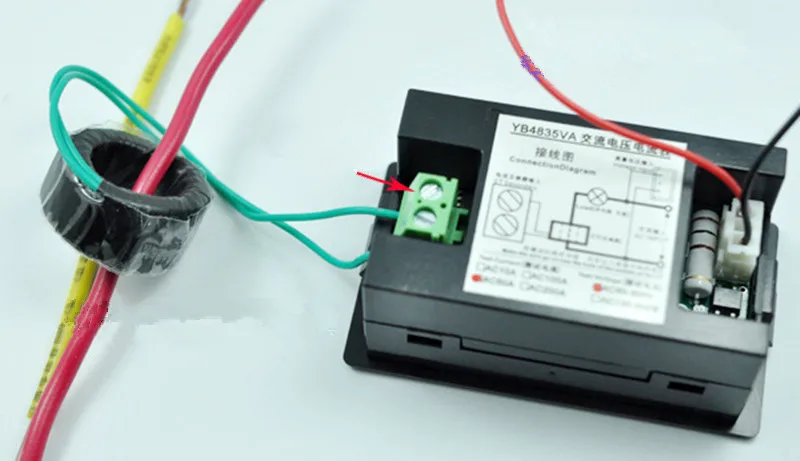 Цифровой измеритель тока Вольт Ампер Напряжение Панель Вольтметр Амперметр Led AC80