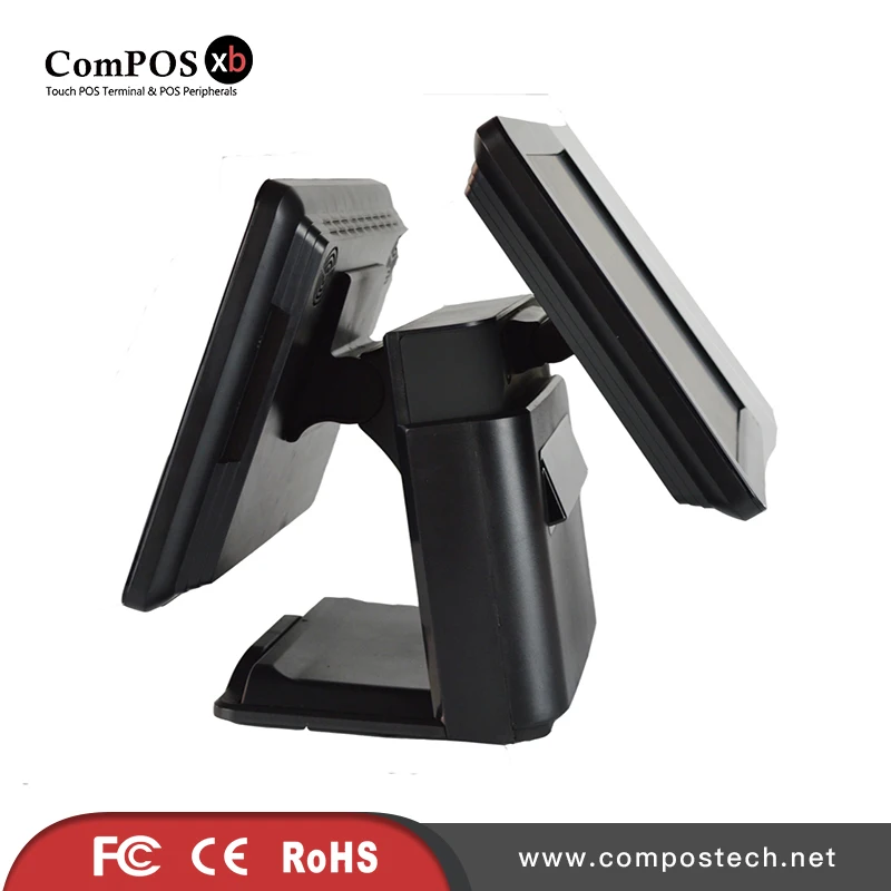 15 дюймовый pos терминал для супермаркета все в одном кассовый аппарат с двойным