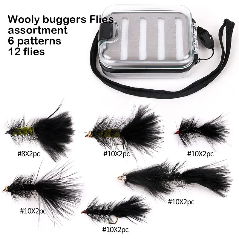 Maxcatch 12-32 pcs Kenya мухи с рыболовной коробкой ручной выбор Hackle 9 ассортимент мух