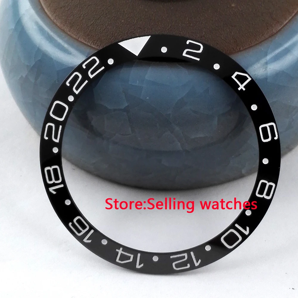 

38mm Black Ceramic Bezel Insert Fit Parnis 40mm GMT Men Watch