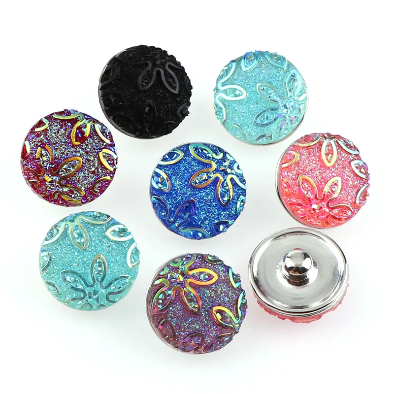 10 шт. трендовые смешанные полимерные талисманы на кнопках 18 мм акриловые кнопки