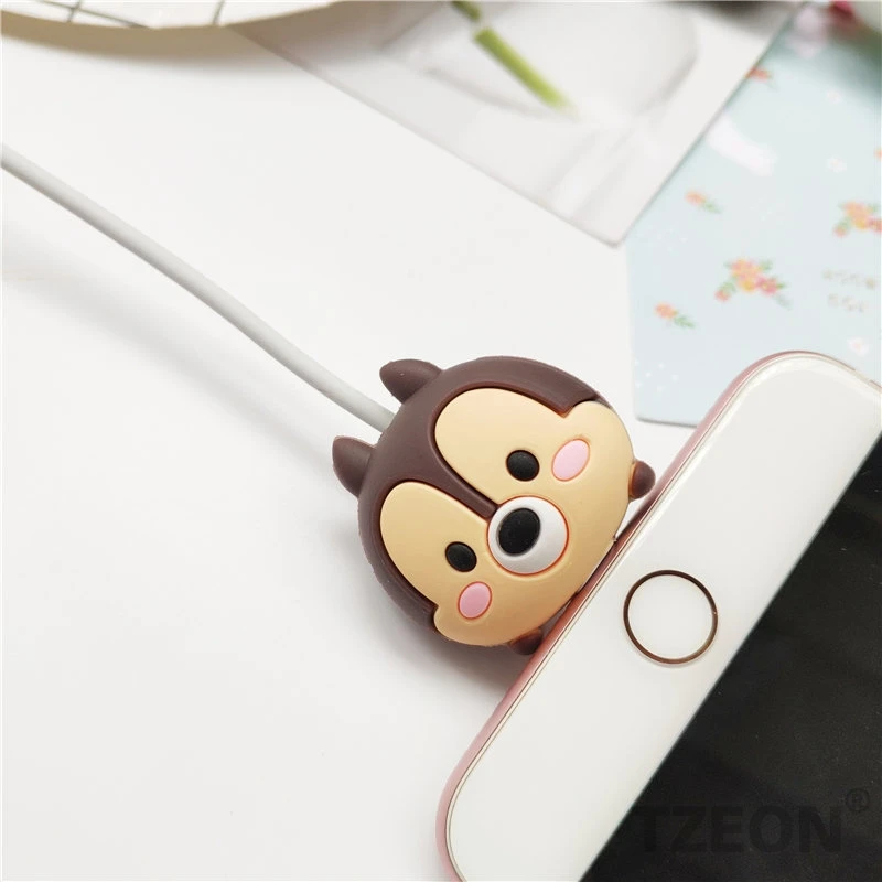 Chip Мультяшная фигурка кабель протектор для IPhone Lightning type C Micro USB TSUM линия данных силиконовая бобина для samsung Xiaomi huawei - Цвет: Chip