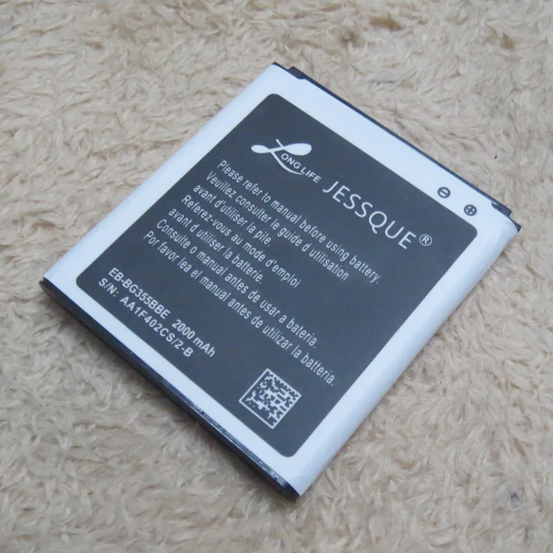 Jessque 2000мАч EB BG355BBE Батарея для Galaxy Core II 2 G355H SM G355 G3558 G3589W G3586V мобильный телефон
