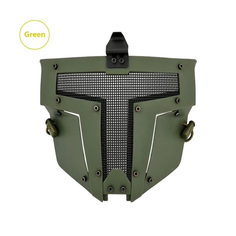 Army green TAK YIYING страйкбольная тактическая Сетчатая Маска для всего лица стальная маска Быстрая маска для шлема - Цвет: Army green