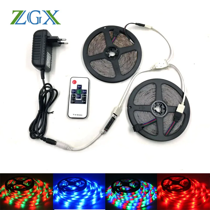 Светодиодная лента ZGX RF Controller 2835 RGB неоновая лампа ip водонепроницаемая Диодная 12 В