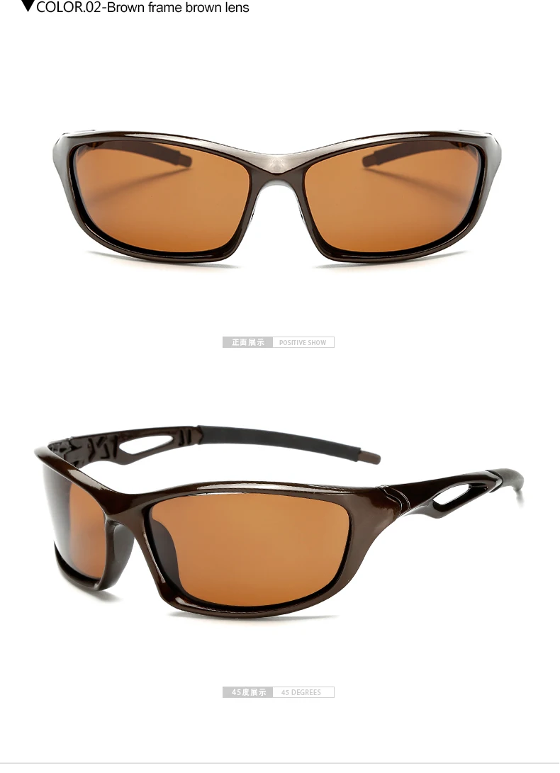 brown lens Мужские поляризационные солнцезащитные очки винтажные Квадратные Солнцезащитные очки для ночного вождения унисекс прямоугольные HD линзы очки - Цвет линз: brown lens