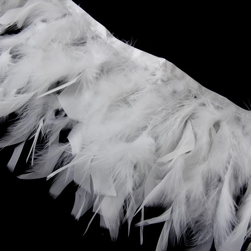 Розничная длина около 1 метра белые перья наклейки ленты фразы одежда аксессуары