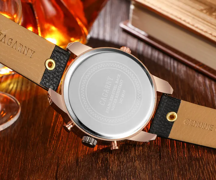 Новинка 2016 cagarny военно спортивный и модные мужские часы двойное движение